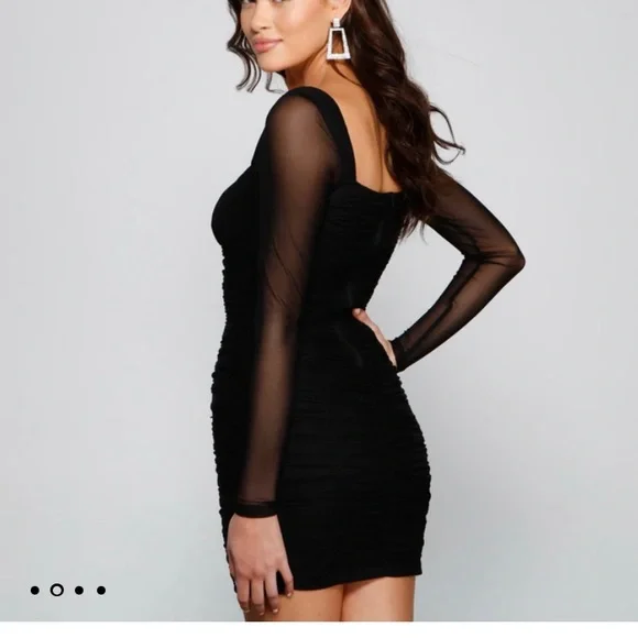 Lace Nasty Gal Black Mesh Dress NASTYGAL Black Mesh Behavior Ruched Bodycon Dress Size 4/SMALL Lace Nasty Gal Black Mesh Dress NASTYGAL Black Mesh Behavior Ruched Bodycon Dress Size 4/SMALL